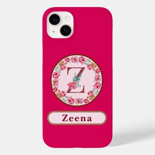 Monogram Z Floral Custom Case-Mate iPhone Case (Rückseite)