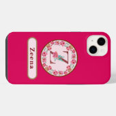 Monogram Z Floral Custom Case-Mate iPhone Case Hülle (Rückseite (Horizontal))