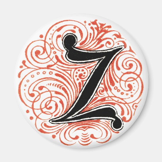 Monogram 'Z' in Rot - Magnet (Vorne)