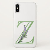 Monogram Z Lavender Eucalyptus Case-Mate iPhone Hülle (Rückseite)