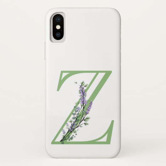Monogram Z Lavender Eucalyptus Case-Mate iPhone Hülle (Rückseite)
