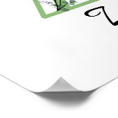 Monogram Z Lavender Eucalyptus nursery  Poster (Ecke)