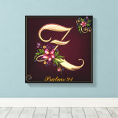 Monogram Z Premium Wrapped Canvas (Gloss) Leinwanddruck (Insitu (Holzboden))