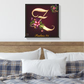 Monogram Z Premium Wrapped Canvas (Gloss) Leinwanddruck (Insitu (Schlafzimmer))