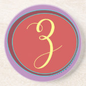 Monogram Z Sandstone Untersetzer (Vorne)