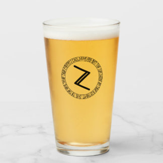 Monogram Z - Viking Style - Pint Glass Glas
