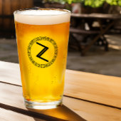 Monogram Z - Viking Style - Pint Glass Glas