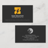 Monogram Z Visitenkarte (Vorne/Hinten)