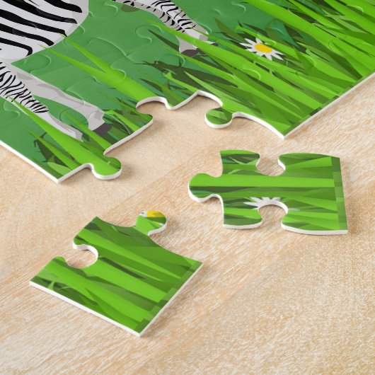 Monogram Zebra Animal Jigsaw Puzzle for Kids (Seite)