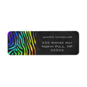 Monogram Zebra Black und Regenbogen Print (Vorne)