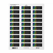 Monogram Zebra Black und Regenbogen Print (Vorne)
