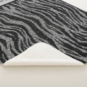 Monogram Zebra Print Black and Grau Silver Sherpadecke (3/4)