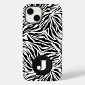 Monogram Zebra Print Case-Mate iPhone Hülle (Rückseite)