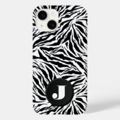 Monogram Zebra Print Case-Mate iPhone Hülle (Rückseite)