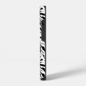 Monogram Zebra Print iPhone Hülle (Linke Seite)