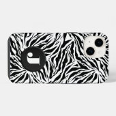 Monogram Zebra Print iPhone Hülle (Rückseite (Horizontal))