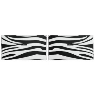 Monogram Zebra Schwarz/Weiß Streifen Printmuster Kissenbezug