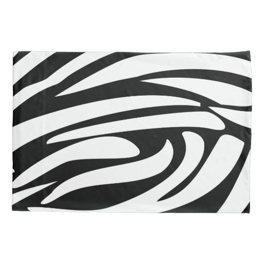 Monogram Zebra Schwarz/Weiß Streifen Printmuster Kissenbezug (Rückseite)