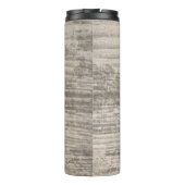 Monogram Zen Wood Grain Black Brown Thermosbecher (Rückseite)