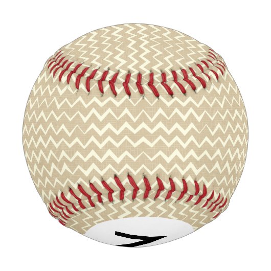 Monogram Zigzag Muster Baseball (Rückseite)
