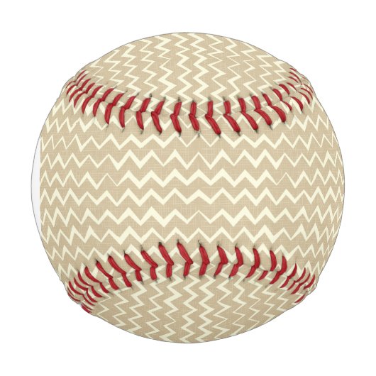 Monogram Zigzag Muster Baseball (Vorderseite)