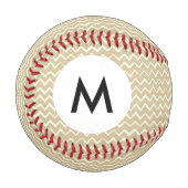 Monogram Zigzag Muster Baseball (Vorderseite Links)