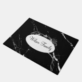 Monogram-Zuhause-Begrüßungsmatten mit kleinem Fami Fußmatte (Schrägansicht)