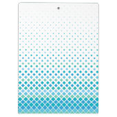 Monogram-Zwischenablage mit blauem grünem Diamantm Klemmbrett (Rückseite)