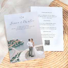 Monograma de Boda Invitación de Boda Código QR Einladung