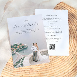 Monograma de Boda Invitación de Boda Código QR Einladung