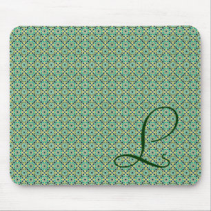 Monograma mit Grund des marokkanischen Mosaiks Mousepad