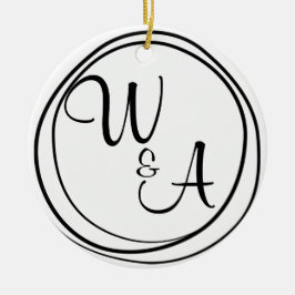 Monograma para casal Estilo Rústico Bauernhof Keramik Ornament