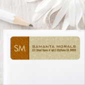 MonogramBold Moderne Beige & Braun Damaskas (Insitu)