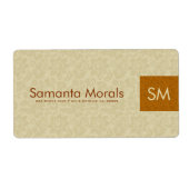 MonogramBold Moderne Beige & Braun Damaskus 2 (Vorne)