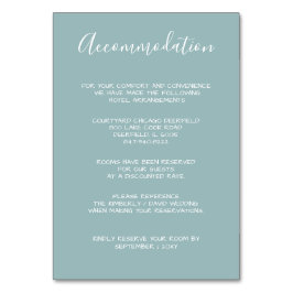 MonogramCrest Gold Dusty Blue Wedding Cards Tischnummer