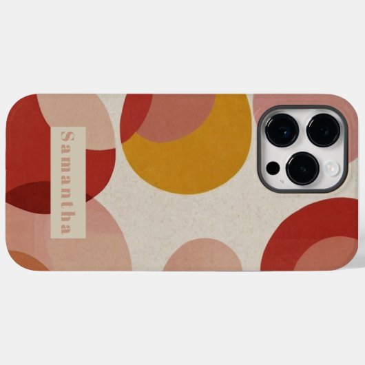 Monograme des Abstrakten Circle Case-Mate iPhone Hülle (Rückseite (Horizontal))