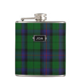 Monogramed Clan-Armstrongtartan-karierte Flasche Flachmann (Vorderseite)
