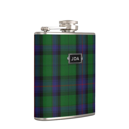Monogramed Clan-Armstrongtartan-karierte Flasche Flachmann (Rechts)