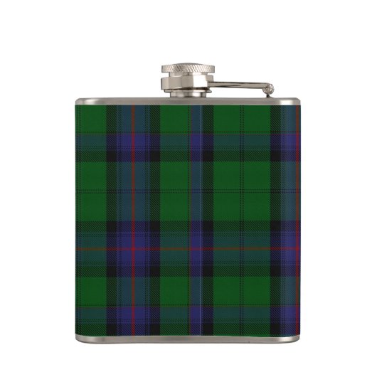 Monogramed Clan-Armstrongtartan-karierte Flasche Flachmann (Rückseite)