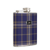 Monogramed Clan-Bäckertartan-karierte Flasche Flachmann (Rechts)
