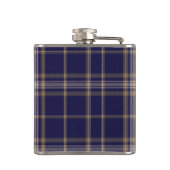 Monogramed Clan-Bäckertartan-karierte Flasche Flachmann (Rückseite)