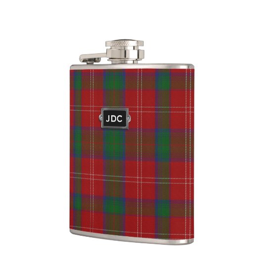 Monogramed Clan Chisholm Tartan-karierte Flasche Flachmann (Links)