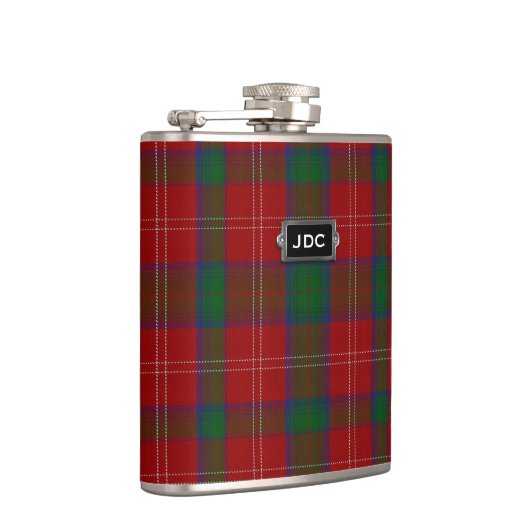 Monogramed Clan Chisholm Tartan-karierte Flasche Flachmann (Rechts)