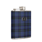 Monogramed Clan-Clarktartan-karierte Flasche Flachmann (Rechts)