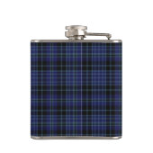 Monogramed Clan-Clarktartan-karierte Flasche Flachmann (Rückseite)