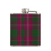 Monogramed Clan-Crawfordtartan-karierte Flasche Flachmann (Rückseite)