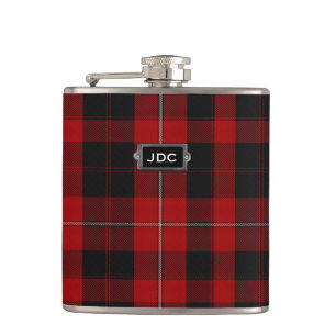 Monogramed Clan Cunningham Tartan-karierte Flasche Flachmann