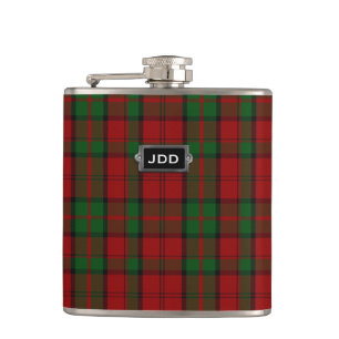 Monogramed Clan Dunbar Tartan-karierte Flasche Flachmann