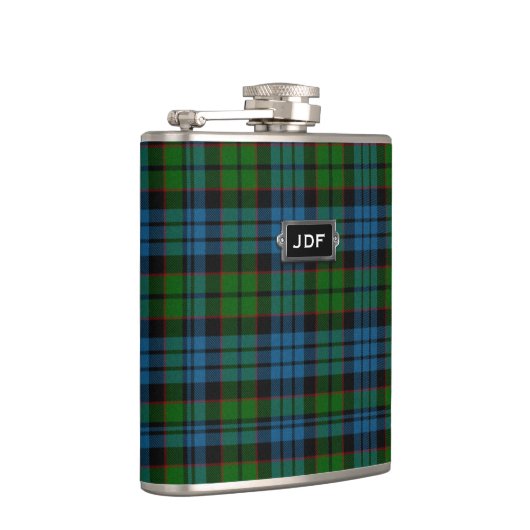 Monogramed Clan Fletcher Tartan-karierte Flasche Flachmann (Rechts)
