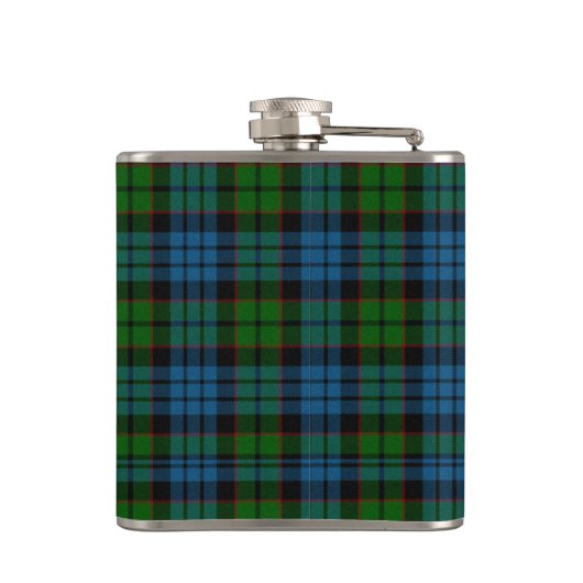 Monogramed Clan Fletcher Tartan-karierte Flasche Flachmann (Rückseite)